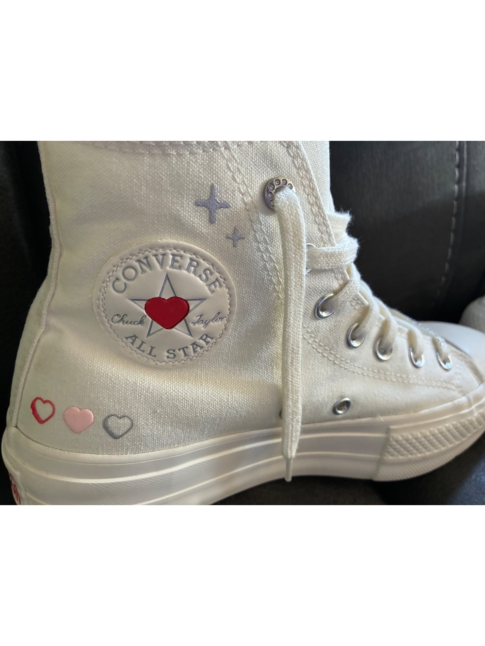 Converse Chuck Taylor All Star Lift High Top "Love Fearlessly"  (Size 8.5)